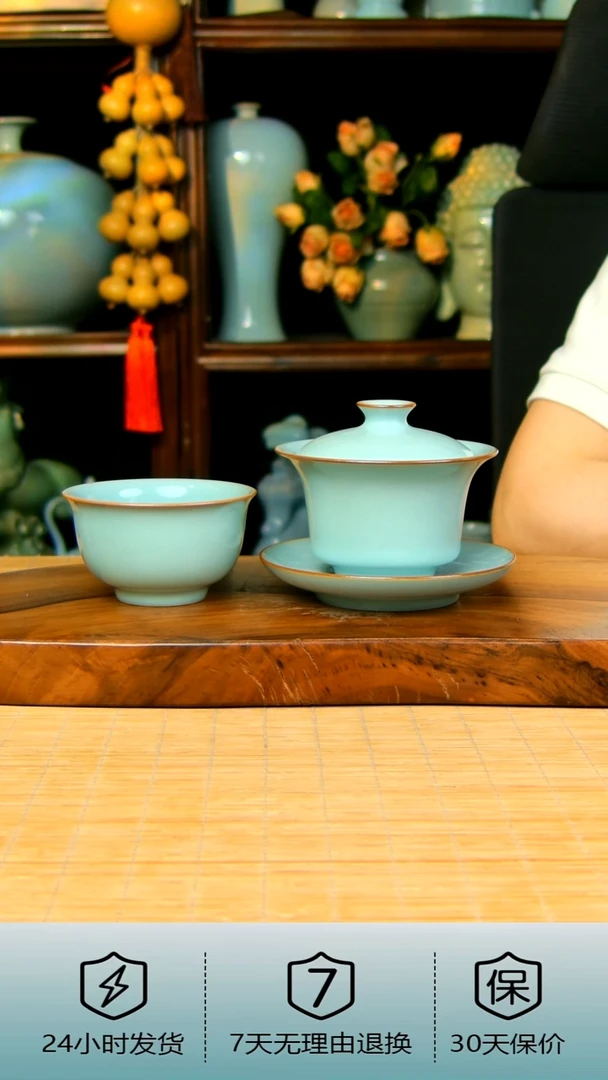 全手工马蹄盖碗压手杯