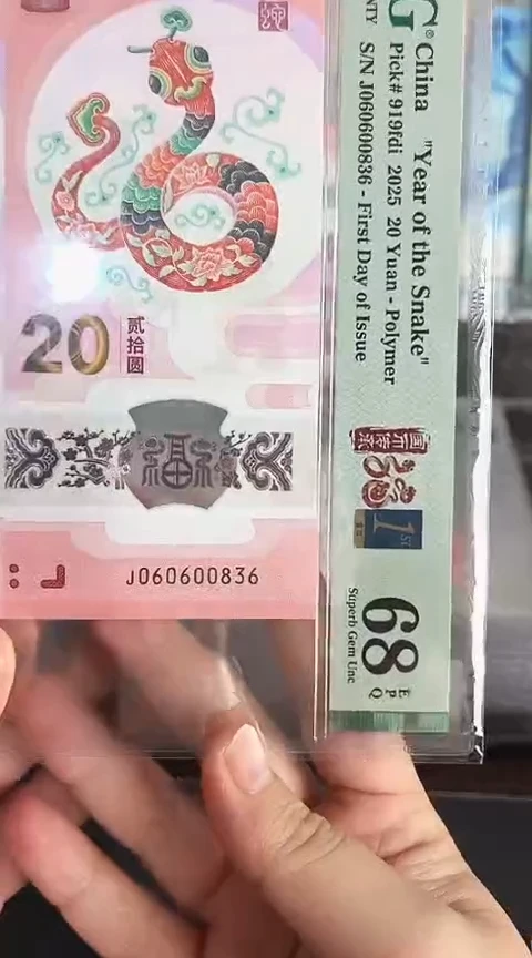 【闪购商品】塑料蛇钞单张060600836PMG68分