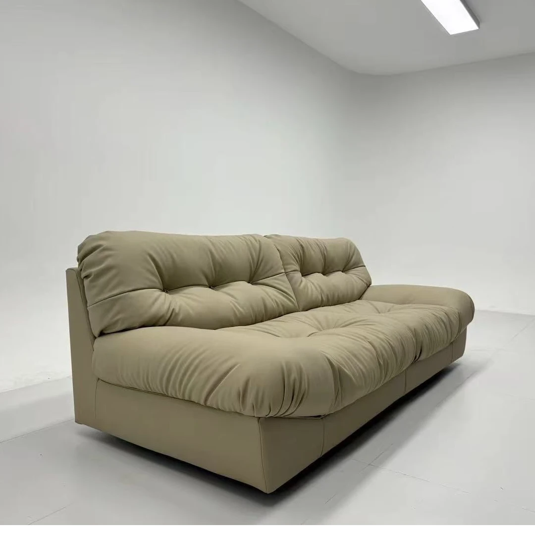 【云朵沙发】设计师款客厅直排奶油风磨砂布沙发