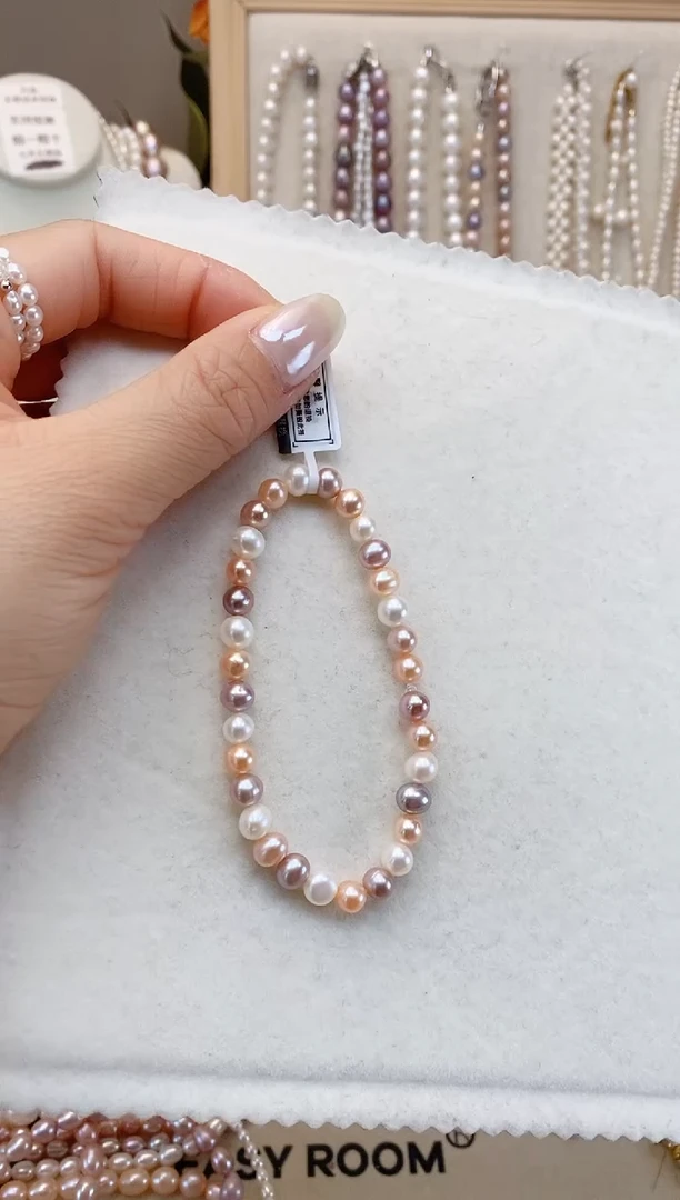 【闪购商品】淡水珍珠项链未镶嵌糖果串手链 带白珠