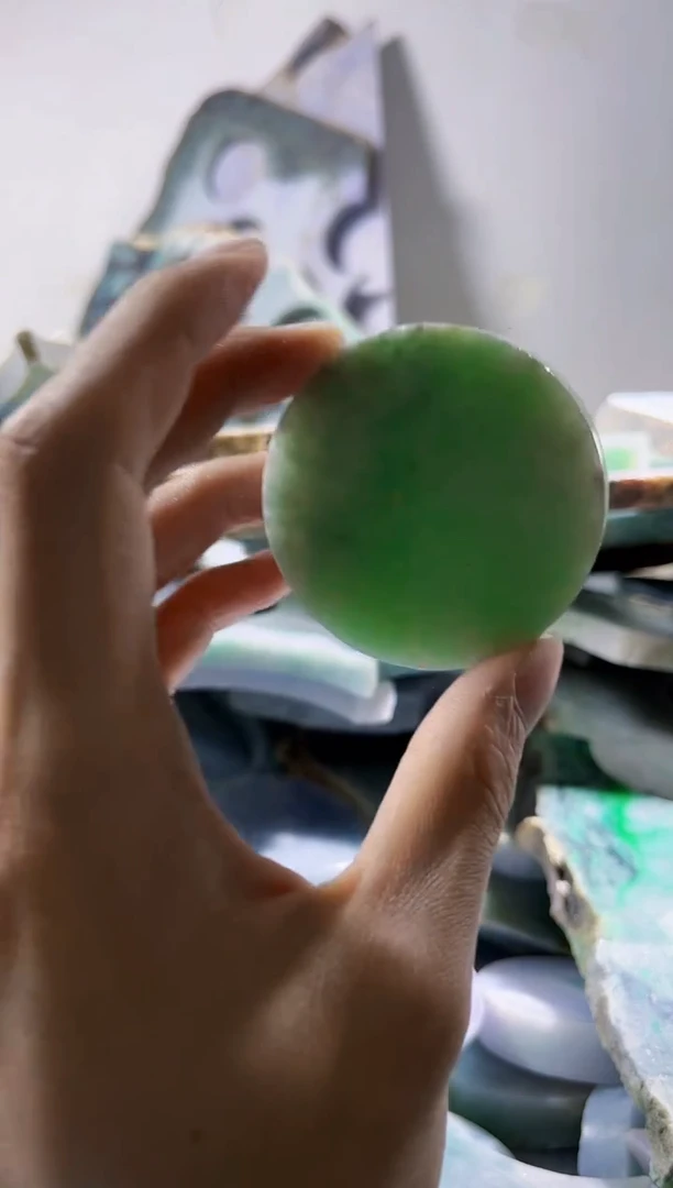 翡翠裸石缅甸翡翠A货陈7597