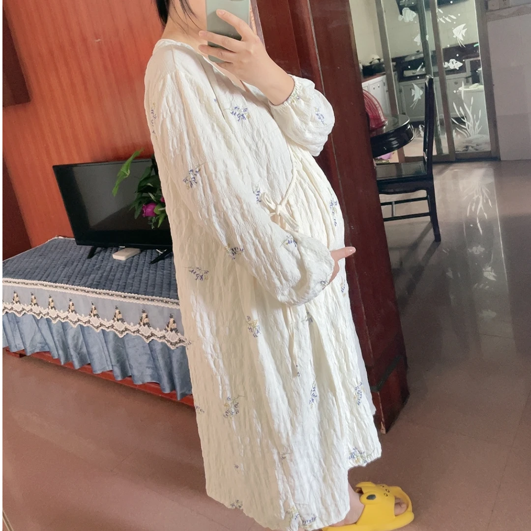 孕妇睡衣春夏季待产裙哺乳睡裙产后薄款孕期医院生产产检月子裙
