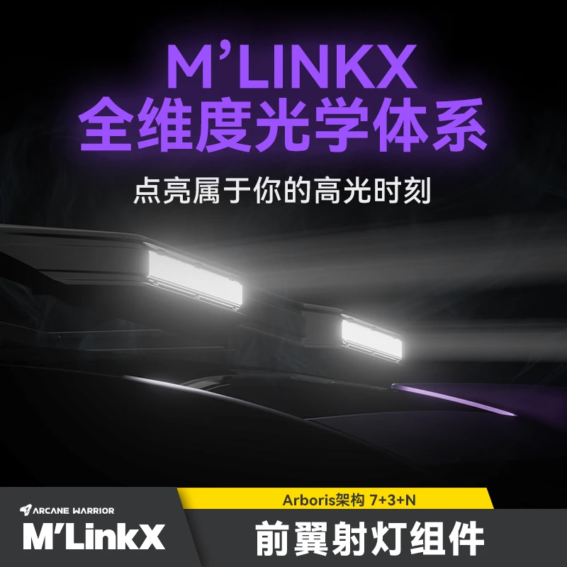M'LinkX前翼射灯组件车顶平台组件AW官旗M系列多功能套装自驾装备