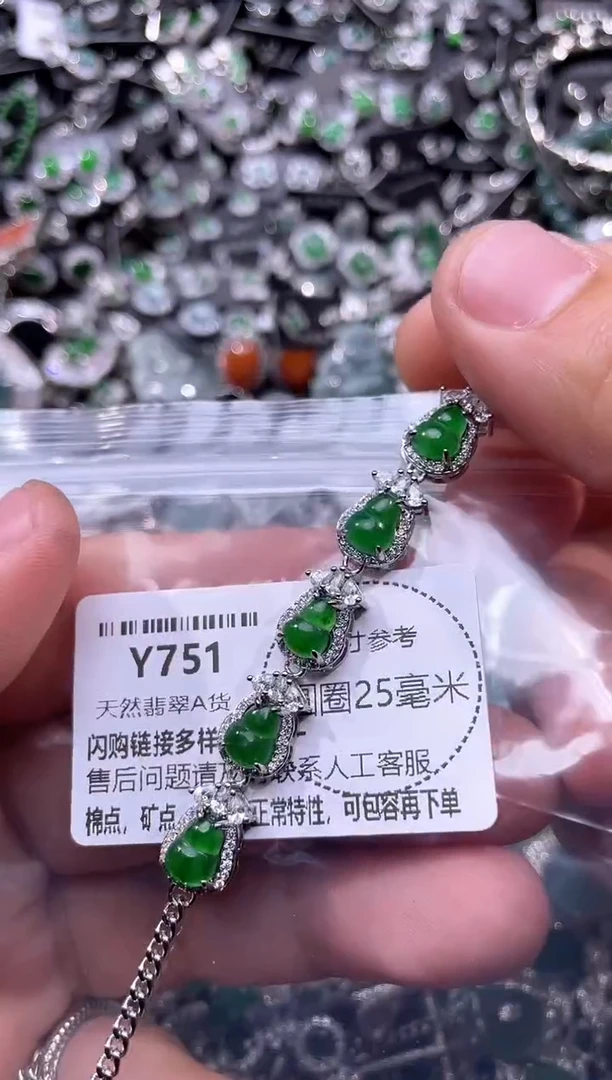 翡翠未镶嵌颈饰Y751手链