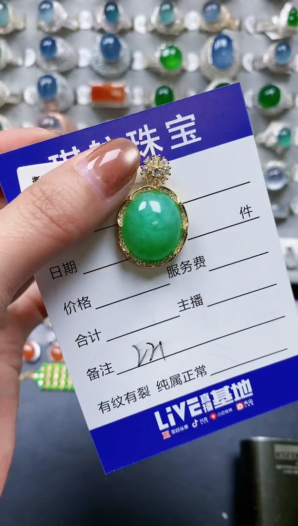 【闪购商品】翡翠颈饰银S925镶嵌0221