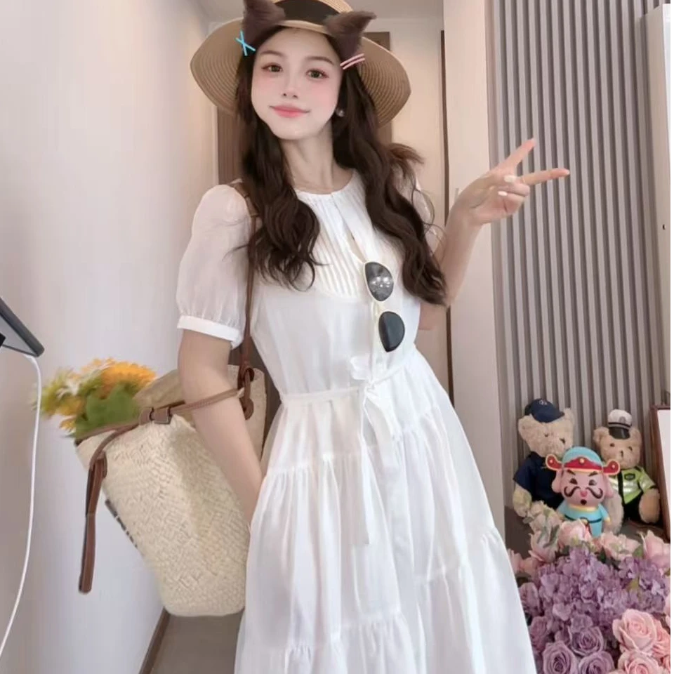 纯爱战神裙 | 莱赛尔天丝治愈蓝重工压褶三层大裙摆