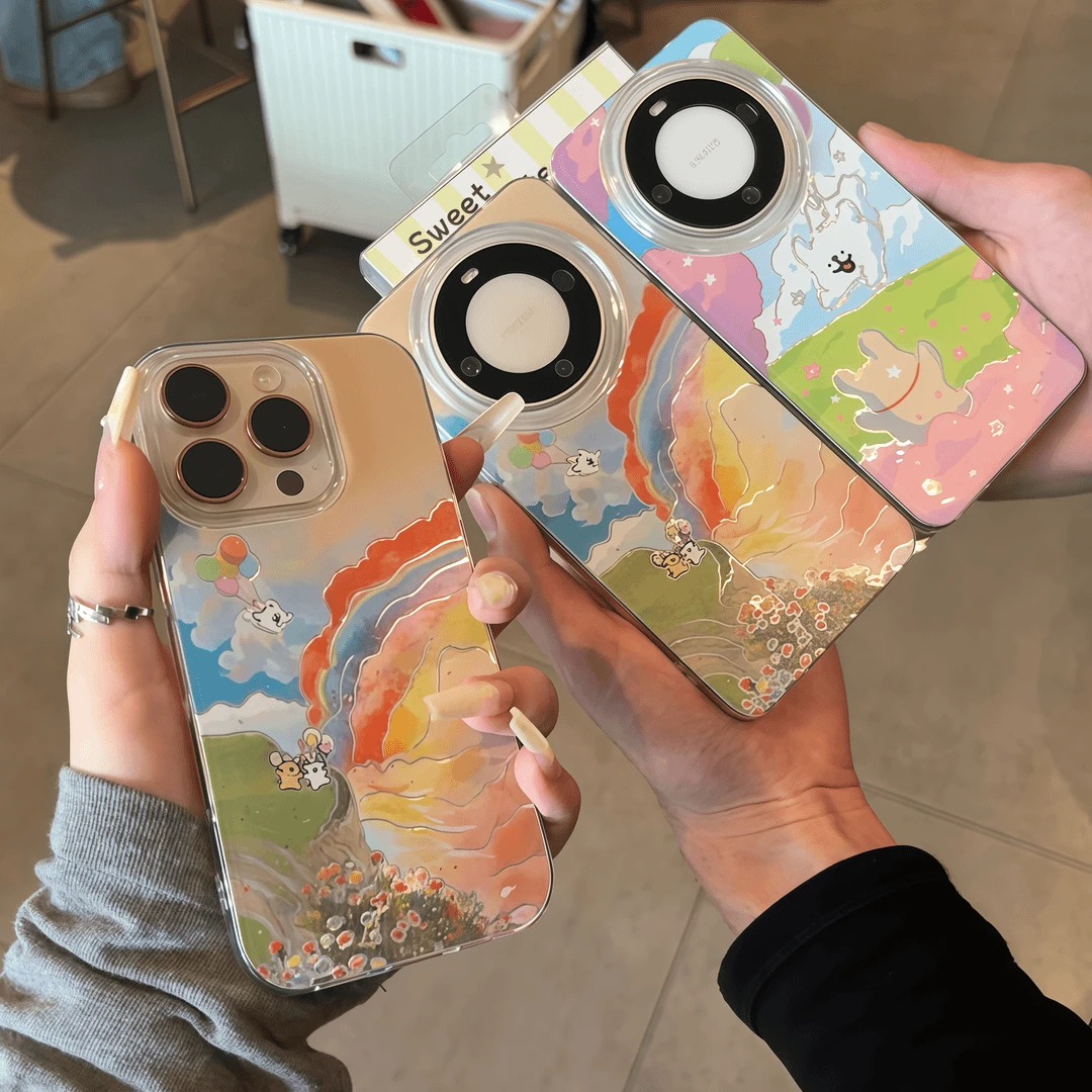 早春气球小狗适用于苹果华为oppo小米vivo一加iqoo荣耀手机防摔壳