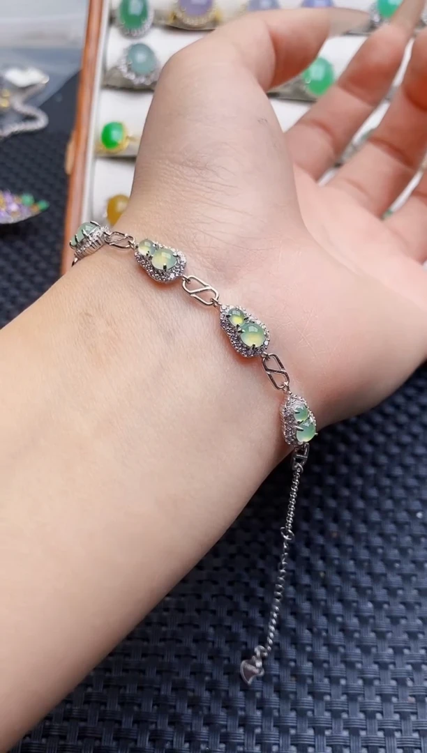 银S925镶嵌戒指翡翠3075