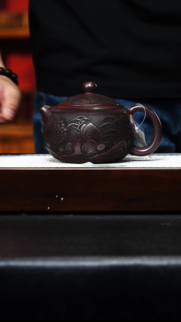 茶壶紫砂宜兴紫砂 西施 石红 李恒阳h418