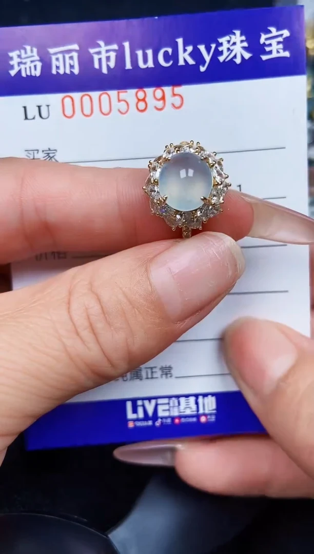 翡翠银S925镶嵌颈饰5895
