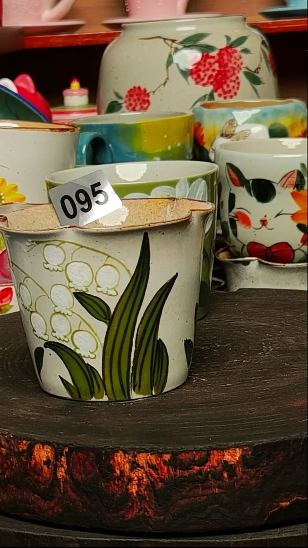 摆件陶Y****焙景德镇创意手绘高温陶瓷微瑕