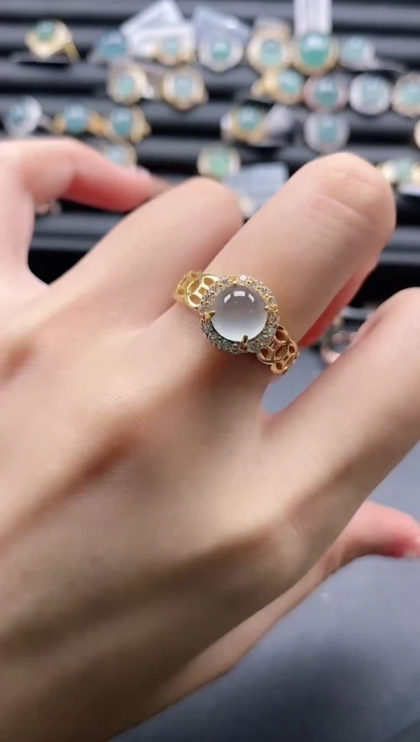 【闪购商品】翡翠戒指银S925镶嵌1111-