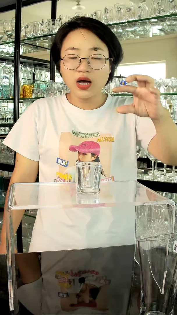 水晶玻璃平底款B033白酒杯   6个