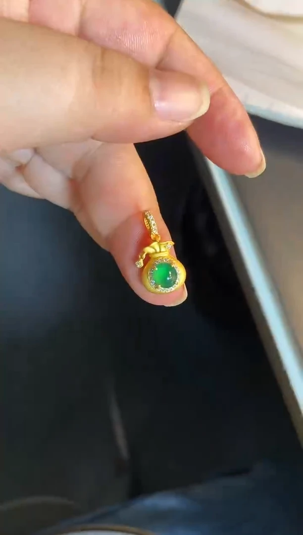 吊坠(不含链)银S925镶嵌翡翠1