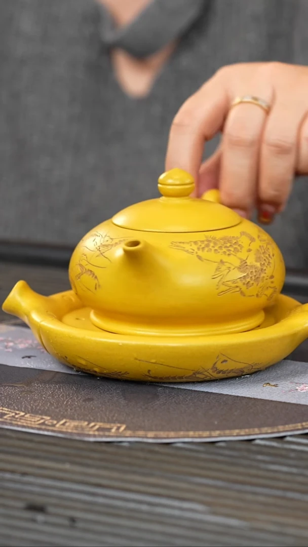 【闪购商品】紫砂茶壶PHJ 黄金段  鱼乐套组