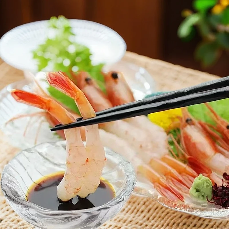去壳北极生食甜虾 凤尾虾 刺身虾 三文鱼伴侣寿司