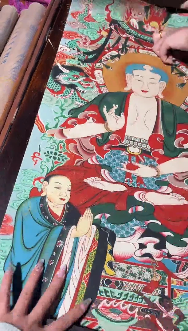 装裱画卷轴画的的帅帅tk