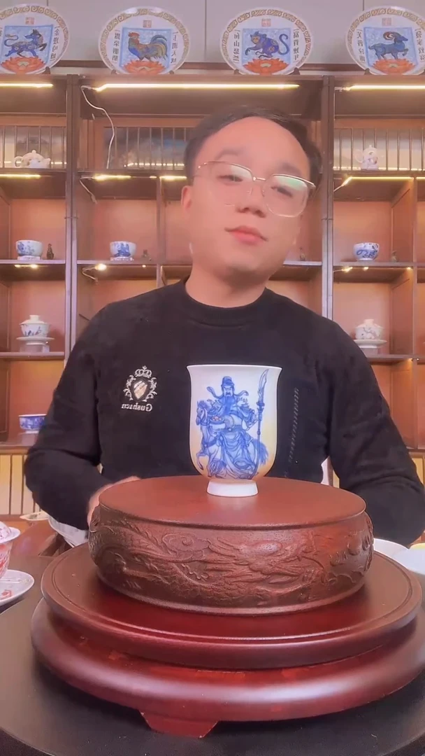 景德镇关羽武财神闻香杯