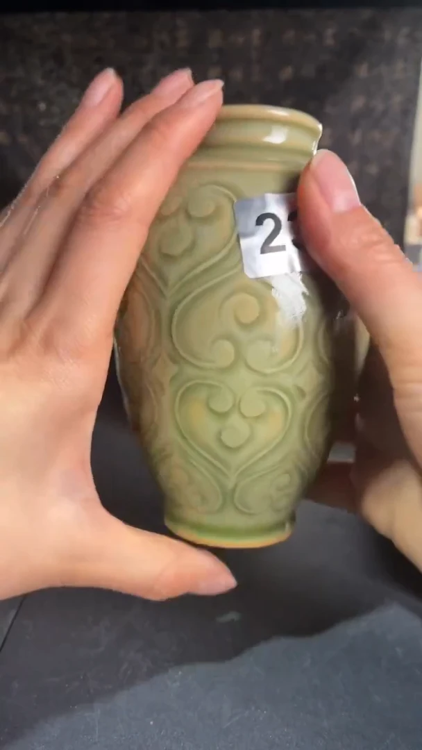 耀州窑仰山如意瓶239