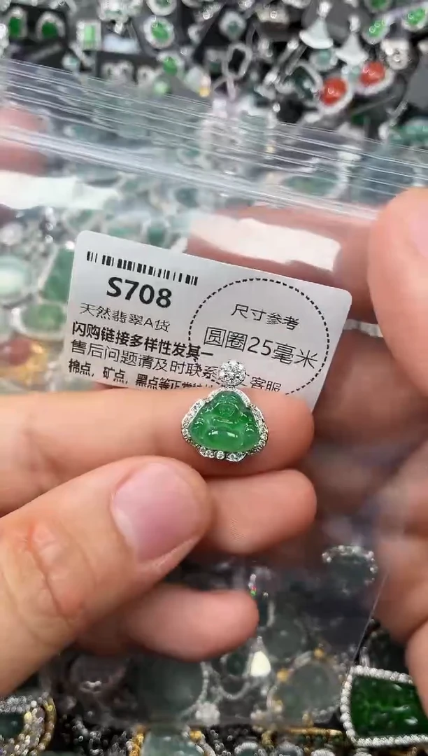 翡翠未镶嵌颈饰S708吊坠