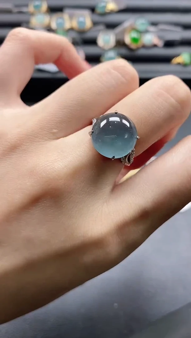 【闪购商品】翡翠戒指银S925镶嵌1111