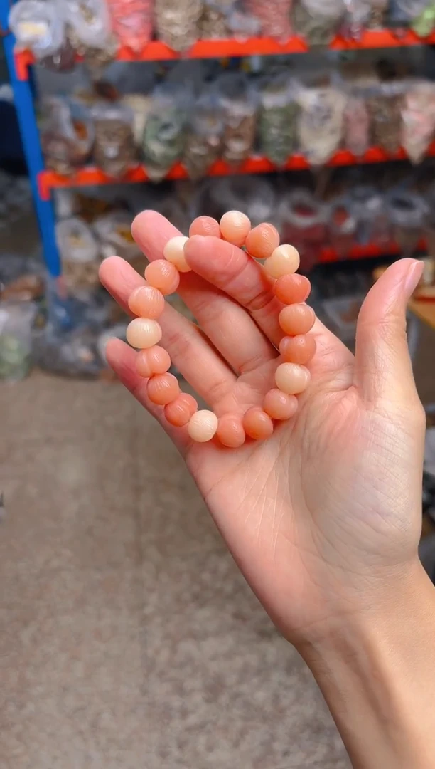 吊坠菩提根/象牙果粉色屁桃单圈