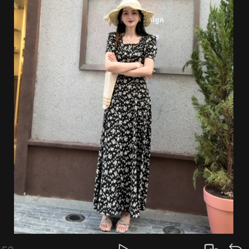 队队定制~【仲夏之梦】唐顿花园法式碎花连衣裙两穿松弛度假长裙