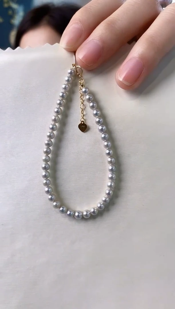 【闪购商品】海水珍珠手链未镶嵌4-4.5真多麻手链