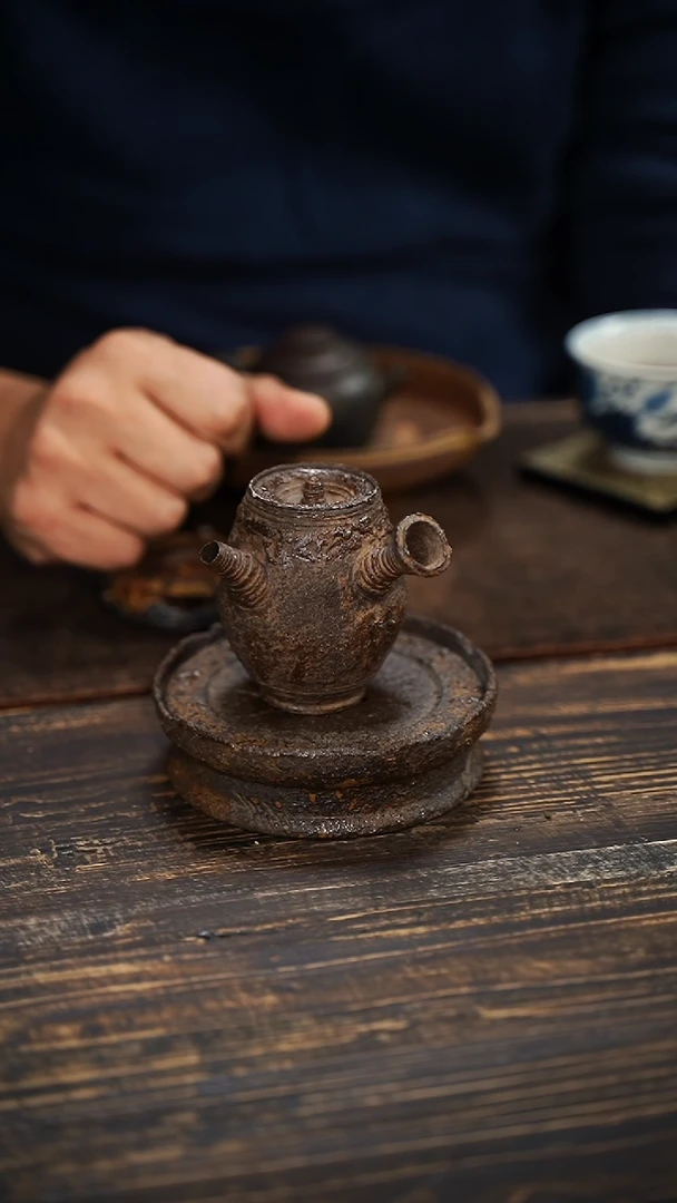 全手工制作  南蛮 侧把壶 120cc