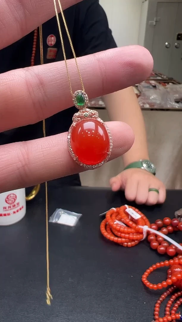 【闪购商品】南红玛瑙颈饰合金diy吊坠/多样性发货