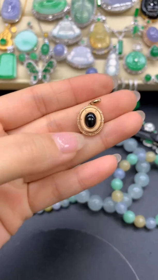 【闪购商品】翡翠颈饰18K金镶嵌78-中国好珍宝