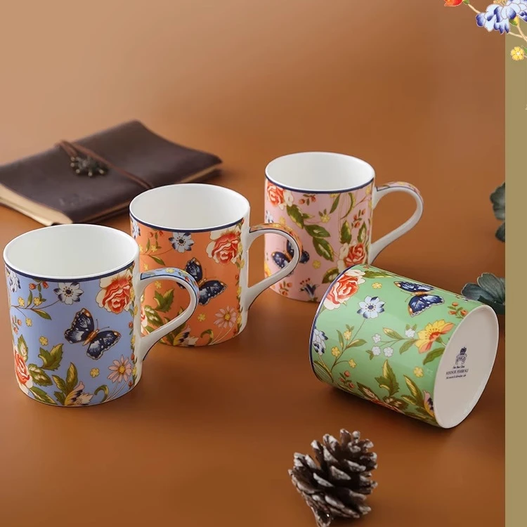 AYNSLEY/安斯丽小屋花园家用骨瓷马克杯情侣杯茶杯办公室水杯