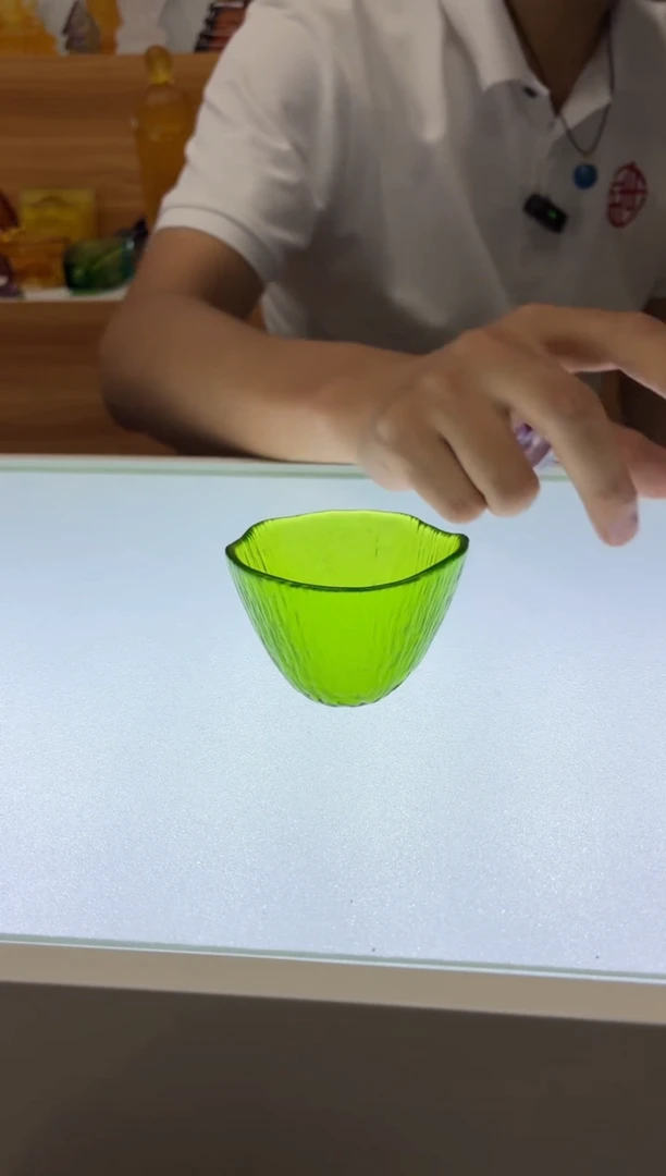 琉璃手工艺品茶杯绿色