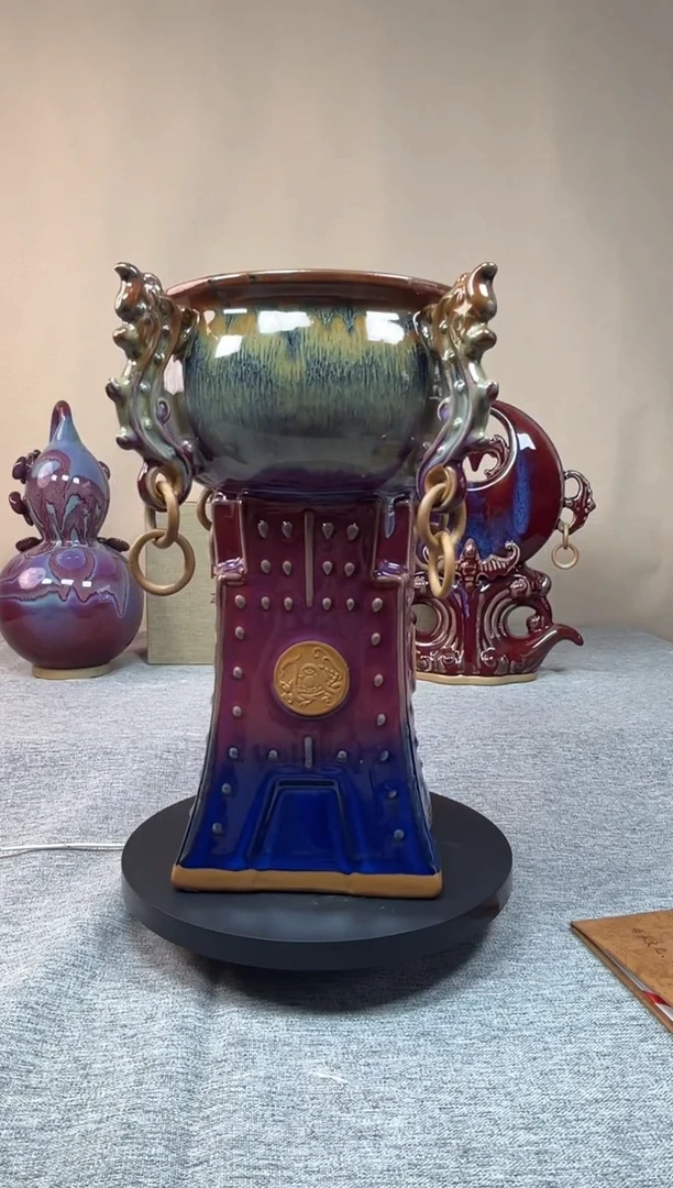 摆件神垕钧瓷收藏工艺品（礼盒证书）