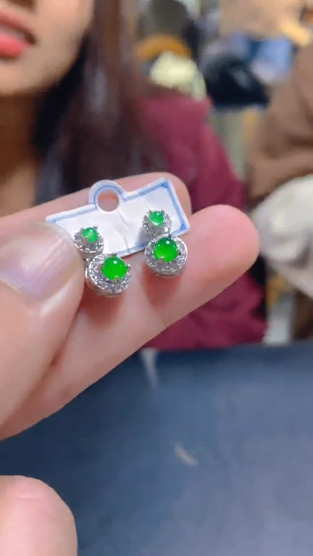 【闪购商品】翡翠耳饰未镶嵌0028330197多样性发一