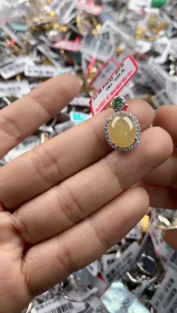 银S925镶嵌戒指翡翠777----5