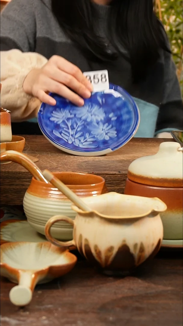 盘高颜值粗陶餐具限时抢购