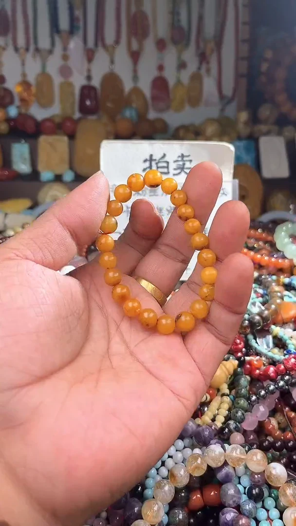 裸石琥珀未镶嵌饭***?一物一拍 004436