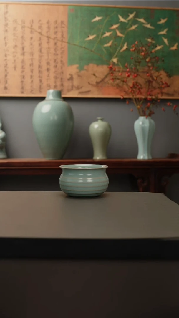 原产地原矿   弦纹杯