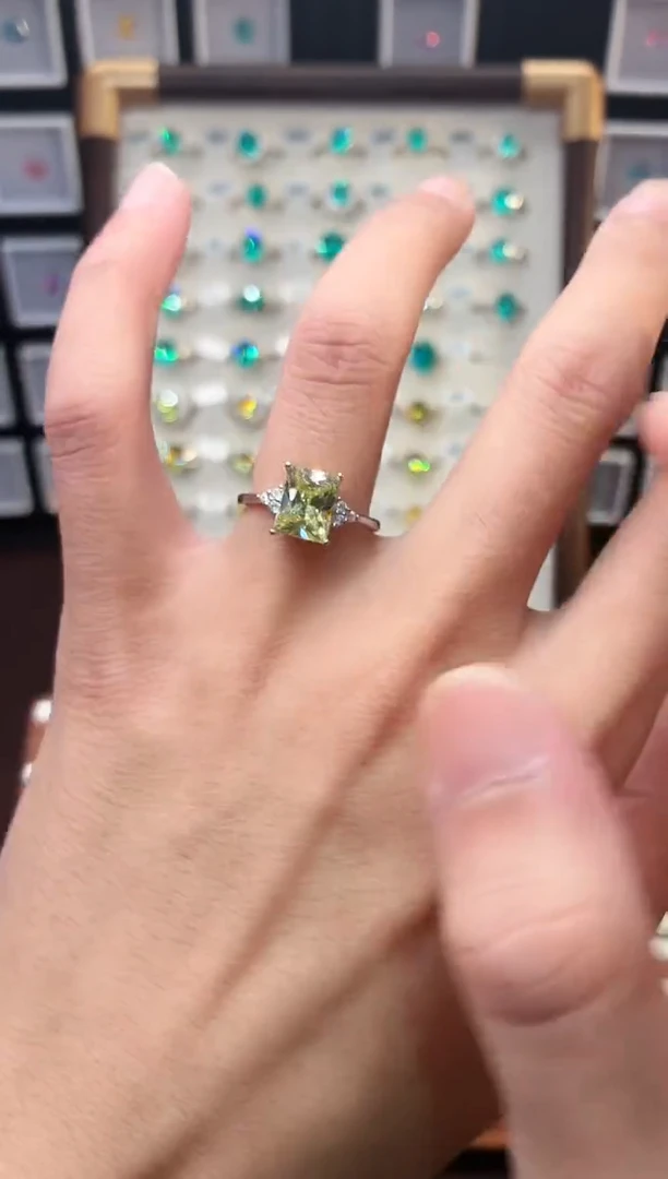 银S925镶嵌戒指金绿宝石188