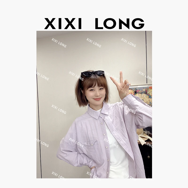 大喜｜“雾紫晚霞” 风凉不沾身防晒亚麻纹路不起褶皱凉感衬衫H72623