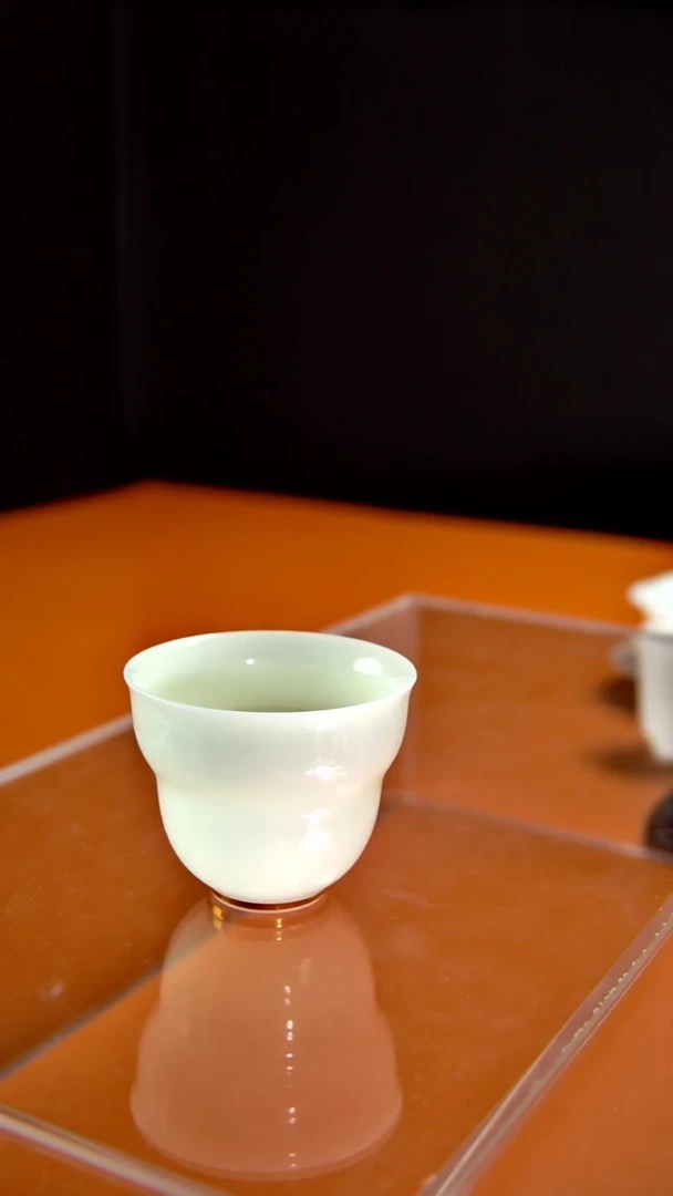 其他陶瓷《言泥陶瓷》璞玉绿豆冰主人杯