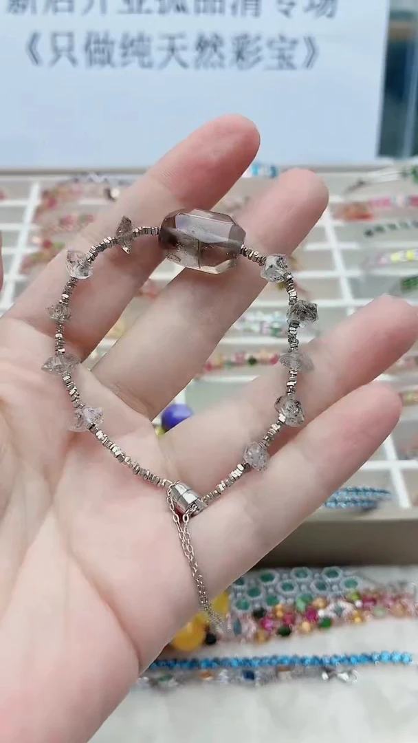 银S925镶嵌手链水晶443ZB1116产品一个（多样性）
