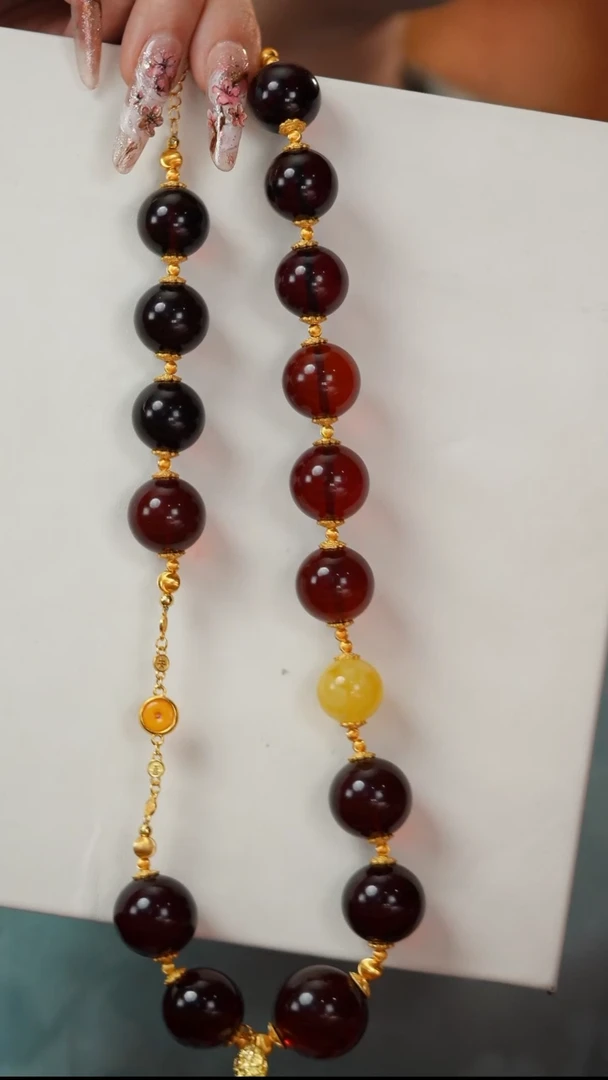 【闪购商品】血珀项链未镶嵌E1345S 血珀项链