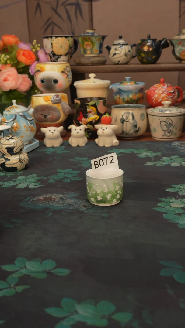 是泥吖 铃兰花扳指杯072