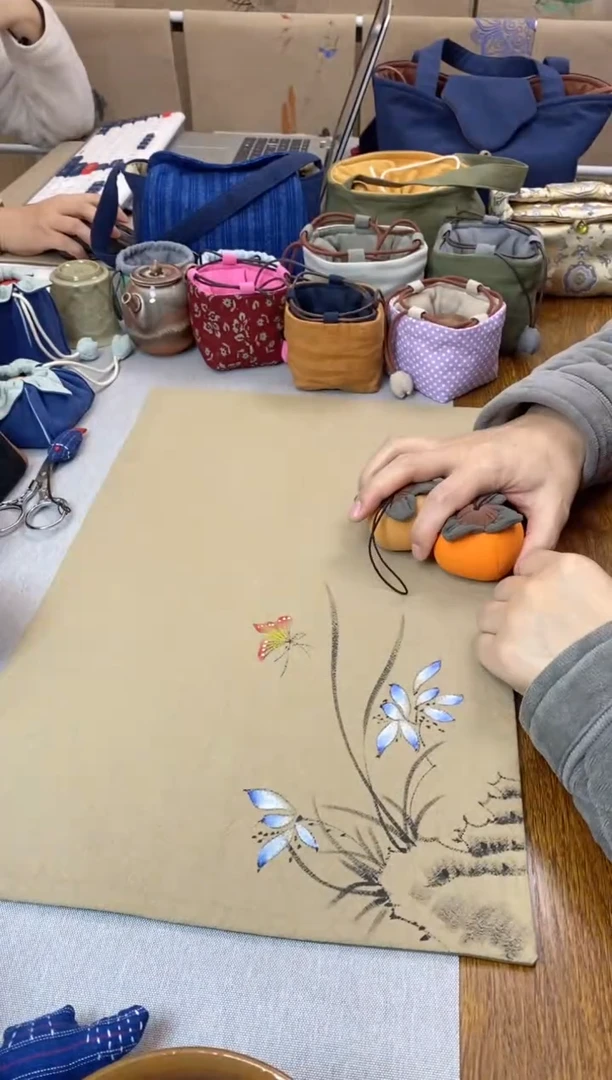 【闪购商品】蝶恋花手绘茶席---------