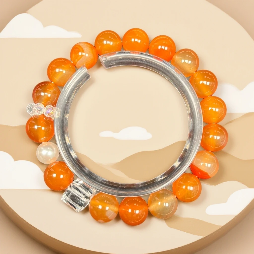 锦鲤焦糖玛瑙设计款手串 默认微瑕--无盒--248