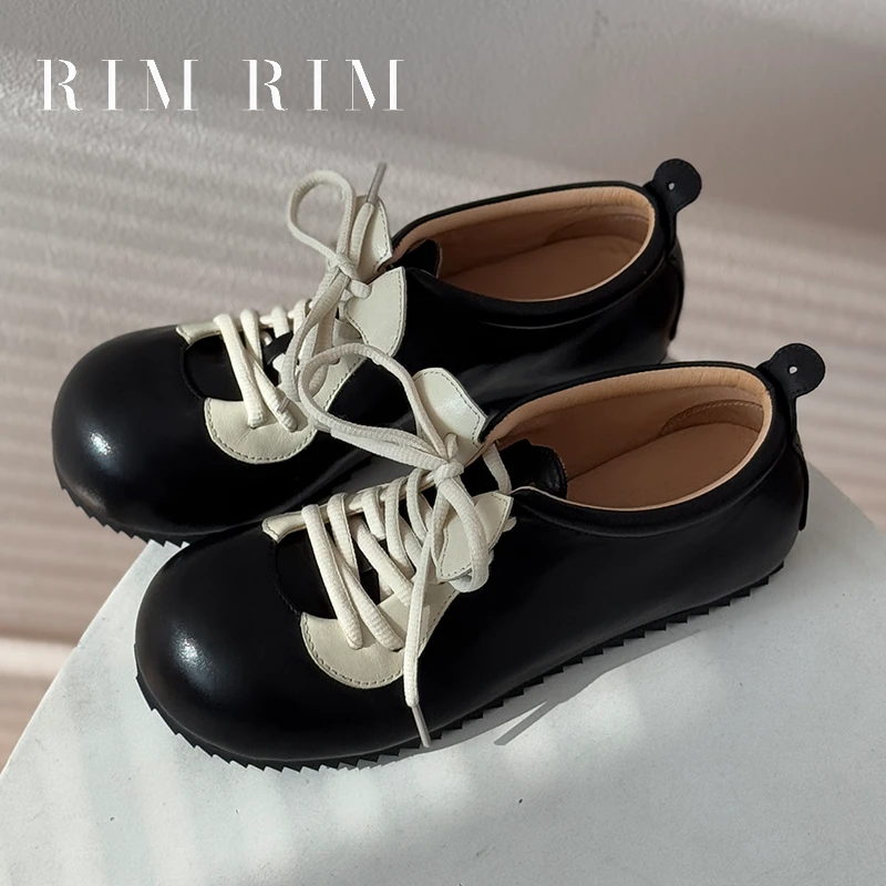RIM RIM【大薇联名款】小众米老鼠黑白拼色女休闲鞋鞋塑型系列