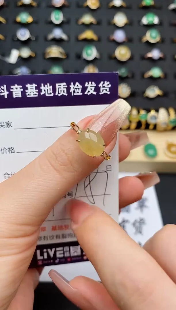 翡翠戒指银S925镶嵌.............