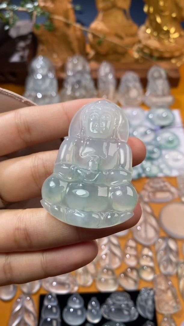 【闪购商品】定制翡翠未镶嵌观音55.1*37.2*5.2